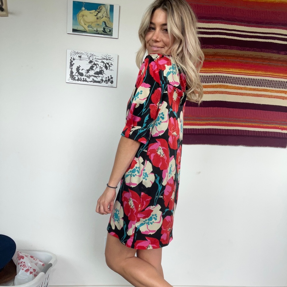 Pretty red flower Zara dress